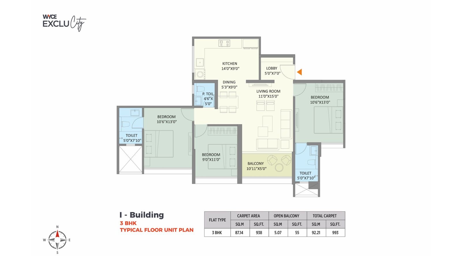 Saniket-WYCE-Exclucity-3-BHK